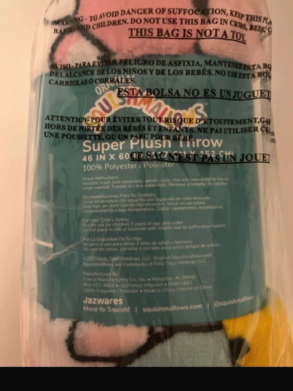 Squishmallows “Squish Together” Throw Blanket
